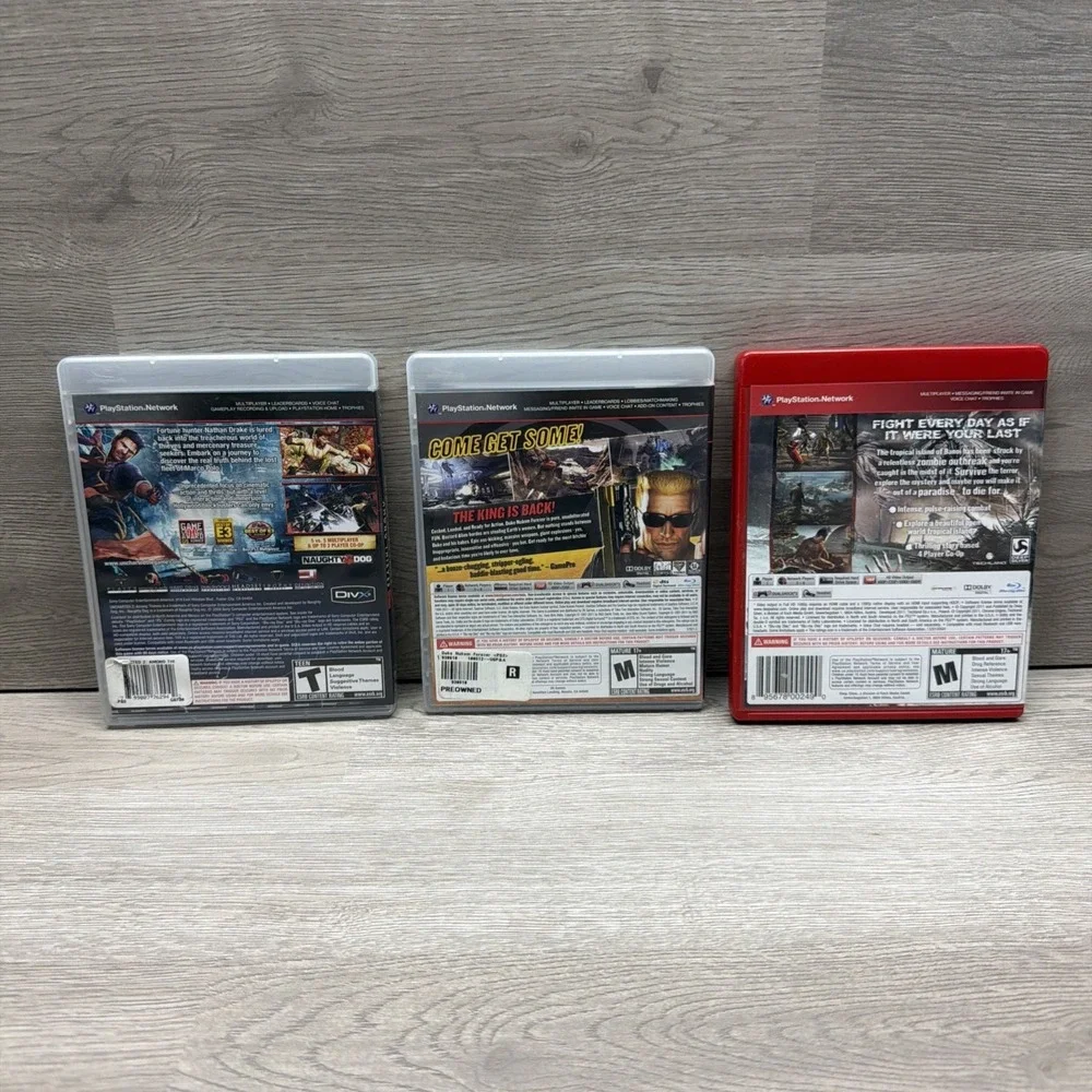 PlayStation 3 PS3 Game Lot: Uncharted 2, Duke Nukem Forever, Dead Island CIB